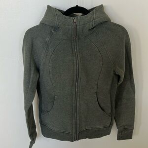 Lululemon scuba zip up hoodie green size 6